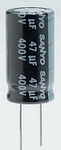 Electrolytic capacitor, 105 °C type MV-FXS, low impedance, high voltage, radial