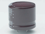 Electrolytic capacitor, 105 °C type LPH, low-profile