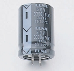 Electrolytic capacitor, 105 °C type LP3J, low profile