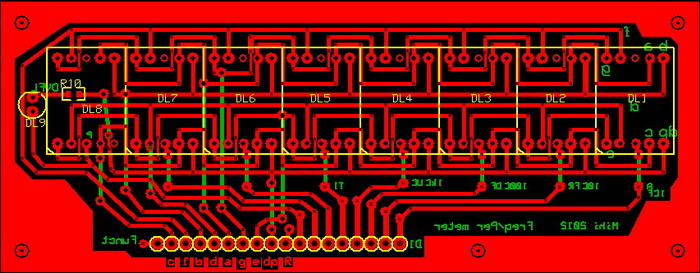 Display board of frequency meter/unit counter