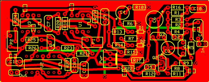 Low frequency (20Hz-30MHz) input stage PCB with LM361