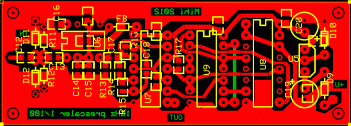 High frequency (10MHz-1.1GHz) input stage PCB with MB501L