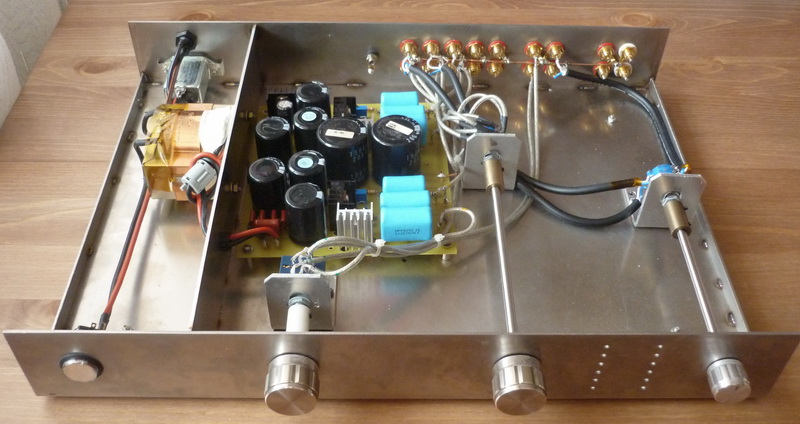 Inside of preamplifier - not fully wired