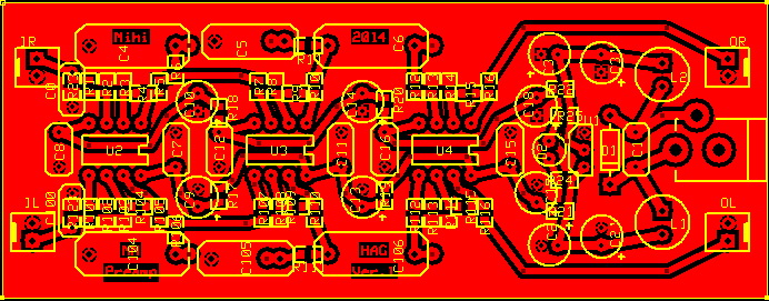 PCB pattern of MM RIAA